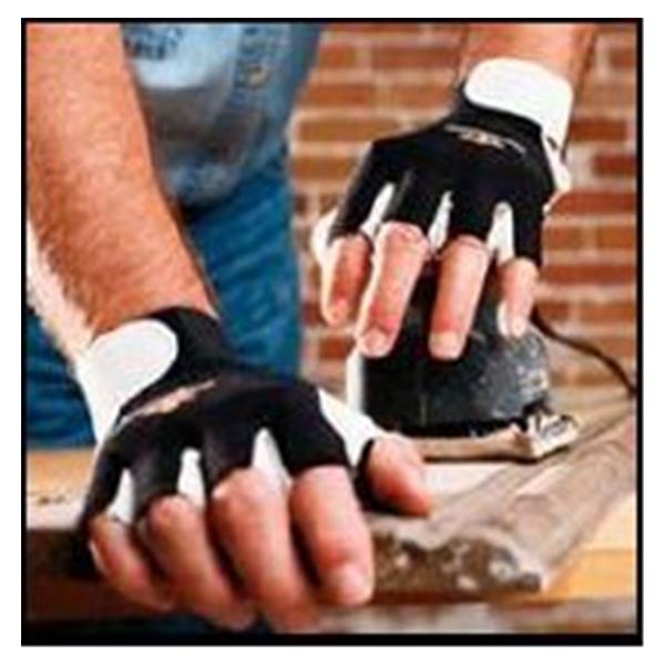 Impacto Protective Products Gloves Anti-Vibration Air Impacto Lthr/Nyl XS 6 Blk Hlf Fngr Ea