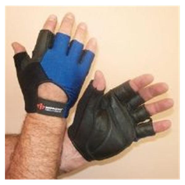 Impacto Protective Products Gloves Sport / Wheelchair Impacto Nyl/Lcr Sm Blu/Blk Hlf Fngr Ea