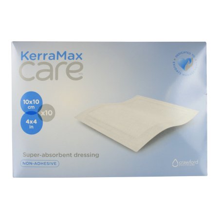 Crawford KerraFoam Gentle Border Absorbent Dressing, 4" x 4" - Box of 10