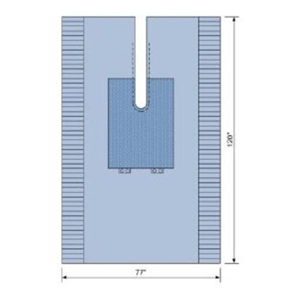 C-Core Medical Drape Surgical Fenestrated 77x120" Sterile 19/Ca