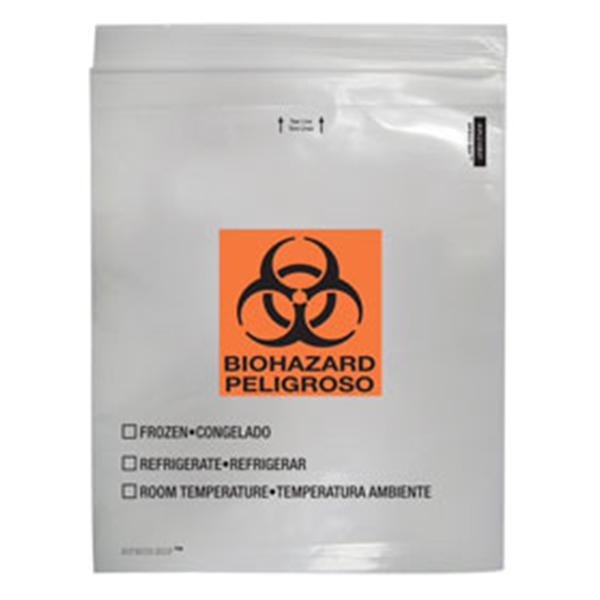 MiniGrip Speci-Zip Biohazard Bag Clear Zip Closure With Symbol 250/Ca