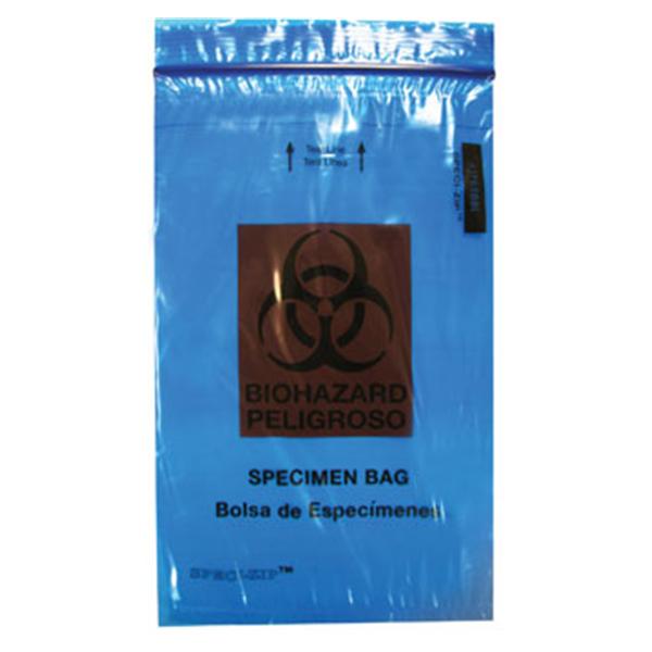 MiniGrip Speci-Zip Biohazard Bag Blue Zip Closure w/o Bio Lg 1000/Ca