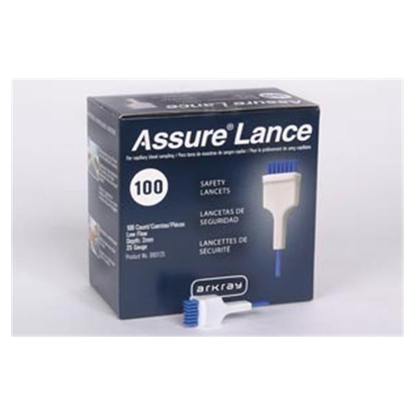 Arkray USA Lancet Assure Lance 25gx2mm Low Flow Blue Incision Device 100/Bx