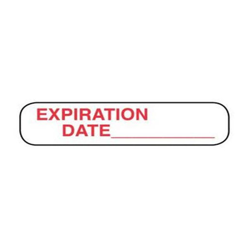 Apothecary Products Label Expiration Date 1-9/16x3/8" White/Red 2x500/Bx