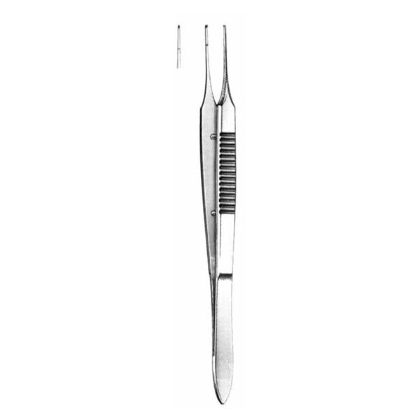 BR Surgical Forcep Suture Castroviejo 4-1/4" 0.3mm Tip 1x2 Teeth SS Ea