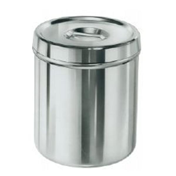 Medline Industries  Jar Dressing 5-7/8x6-3/4" 4-3/4qt Slvr/Orng SS w/ SS Cvr Ea