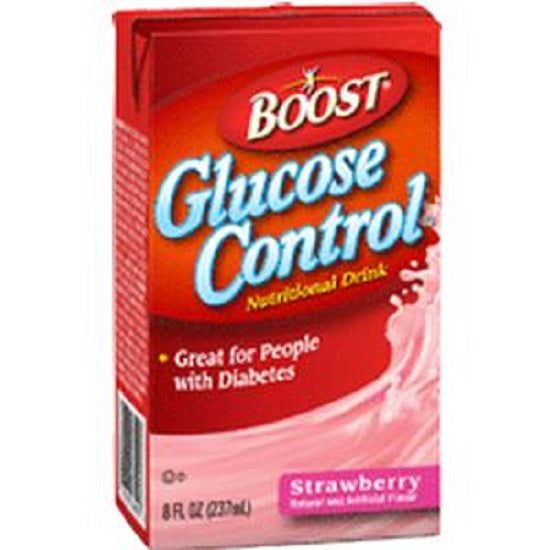 Nestle Healthcare Nutrition Boost Glucose Control Nutritional Strawberry Flavor drink 8Oz Brik Pak