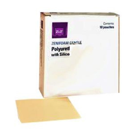 ZeniMedical ZeniFoam Gentle Polyurethane Foam Dressing, with Silicone Adhesive Interface