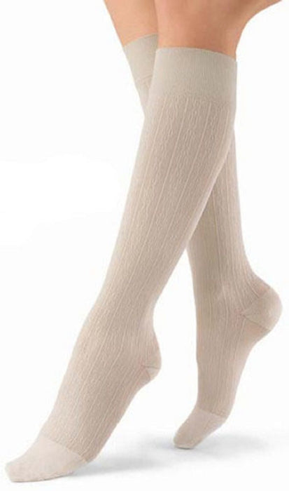 Jobst soSoft Women's Ribbed 15-20 mmHg Knee High Compression Socks