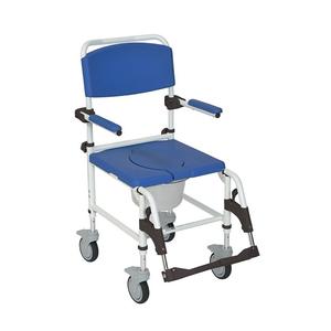 Aluminum Rehab Shower Commode Chair with Casters