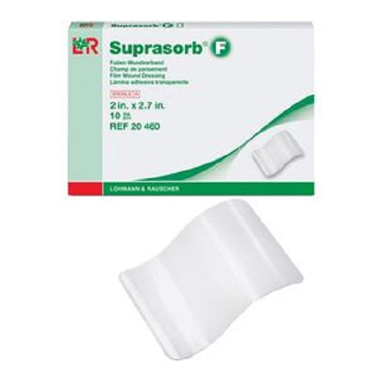 Lohmann & Rauscher Suprasorb F Transparent Film Wound Dressing, 4" x 4.75" (10cm x 12cm)