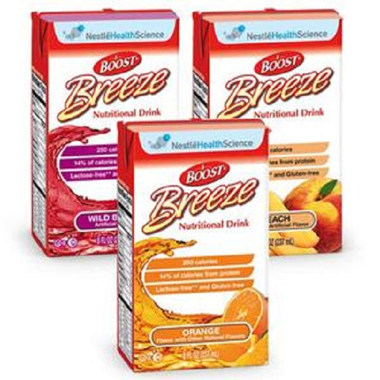 Nestle Boost Breeze Nutritional Supplement Variety Case 8 oz Brik