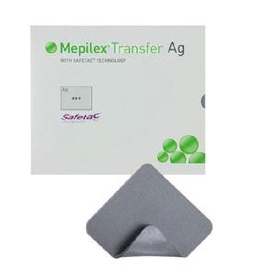 Molnlycke Mepilex Transfer Ag Antimicrobial Soft Silicone Exudate Wound Dressing