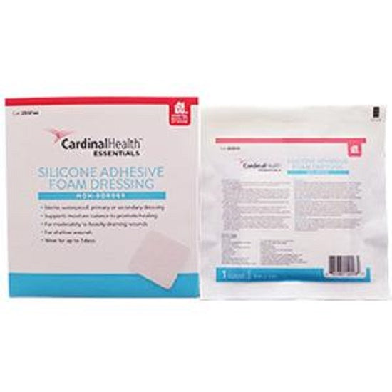 Cardinal Health Essentials Silicone Adhesive Foam Dressing