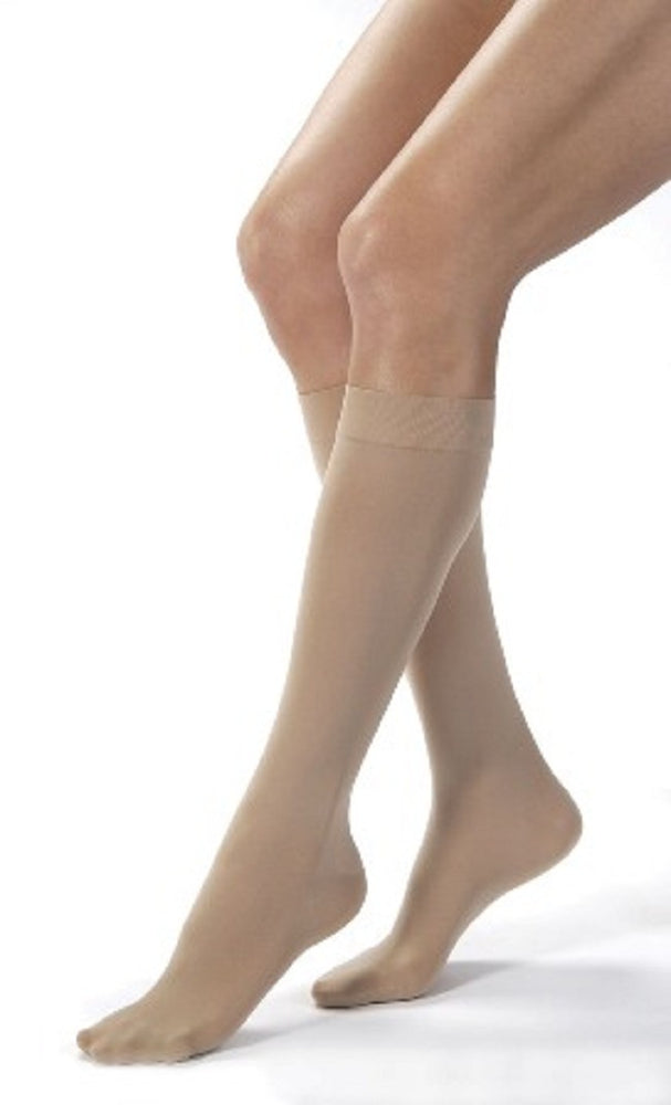 Jobst Opaque Knee High Moderate Compression Stockings with Closed Toe