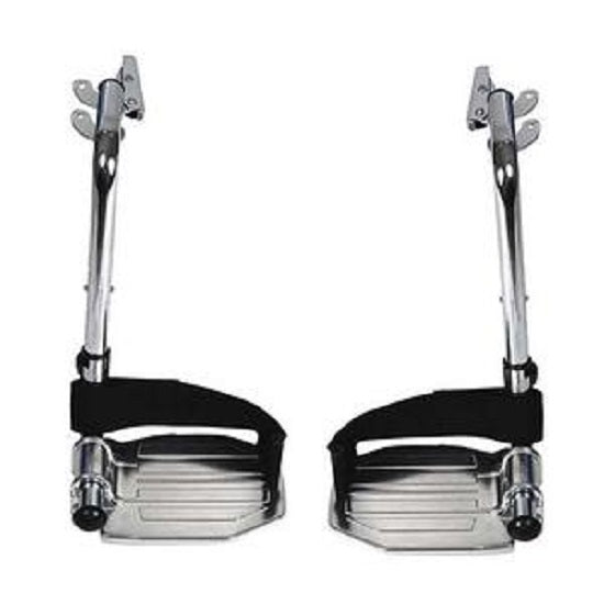 Drive Medical Swing Away Footrests, Chrome, with Aluminium Footplates