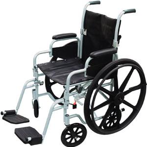 Drive Medical Poly-Fly Lightweight Transport Chair with Swing Away Footrest