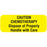 Label Paper Permanent Caution Chemo 1 11/16" X 5/8" Yellow 450 Per Roll, 2 Rolls Per Box