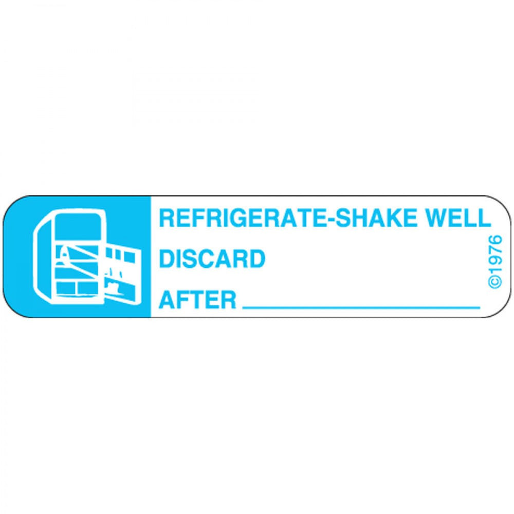 Label Paper Permanent Refrigerate Shake 1 9/16" X 3/8" White 500 Per Roll, 2 Rolls Per Box