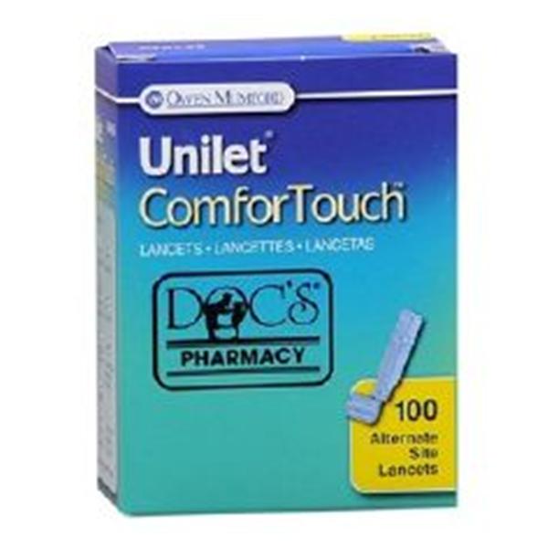 Owen Mumford Lancet Unilet ComforTouch 26g Sterile Blue Incision Device 100/Bx