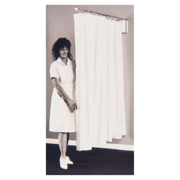 Winco Curtain Telescopic Steel 39-90x72" White Ea