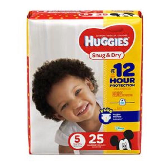 Kimberly Clark Huggies Snug & Dry Diapers, Size 5