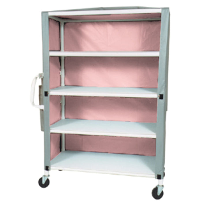 Extra-Deep 4-Shelf Linen Cart with Mesh or Vinyl Cover