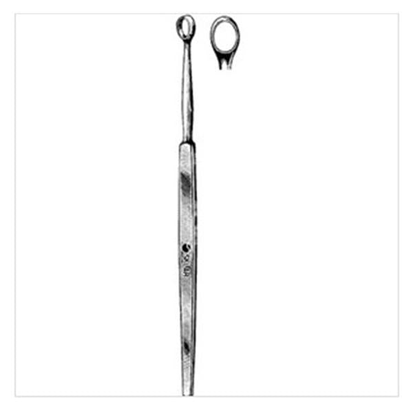 Sklar Instruments Curette Dermal Fox 5-1/2" Straight 6mm Oval Tip SS Rsbl Ea