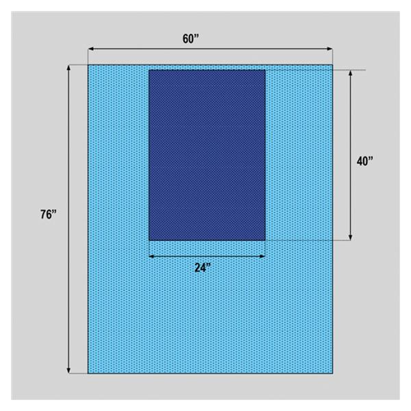 Welmed  Drape Surgical Non-Fenestrated 60x76" Three-Quarter Sterile 35/Ca