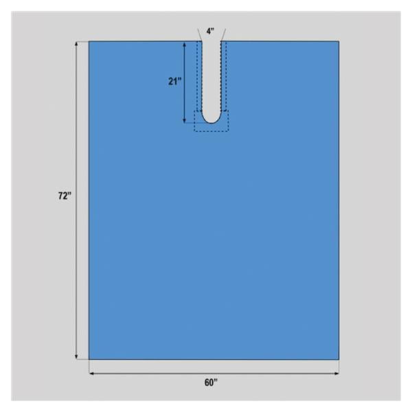 Welmed  Drape Orthopedic U-Shaped Fenestrated 60x72" Sterile Ea, 60 EA/CA (1222-1910)