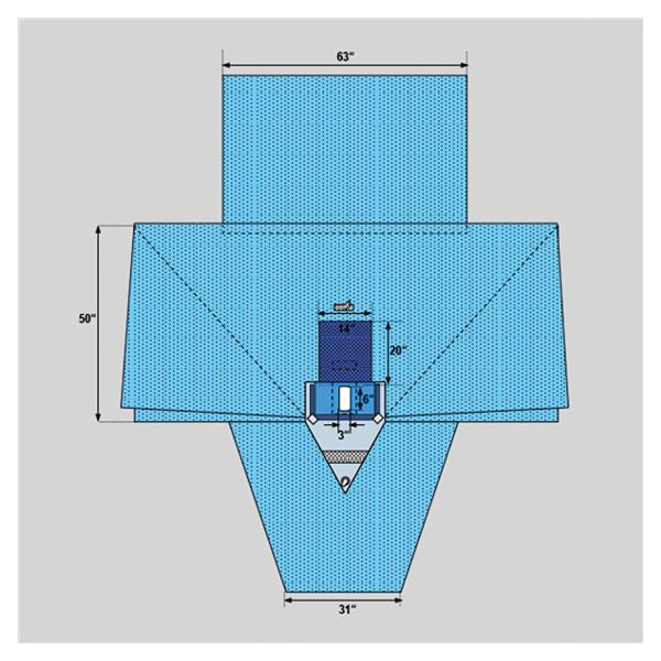 Welmed  Drape Gyn/Urology 3x6" Fenestrated 76x44" Sterile 24/Ca