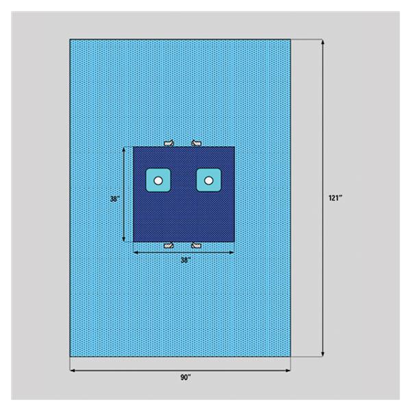 Welmed  Drape Limb Bilateral Limb 2-2" Fenestrated 9x121" Strt Strl 20/Ca