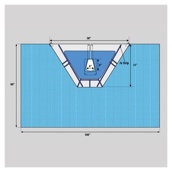 Welmed  Drape Shoulder Arthroscopy 6x8" Fenestrated 100x60" Sterile 18/Ca