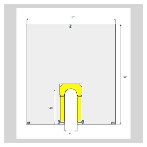 Welmed  Drape Surgical Clearview Fenestrated 47x51" Sterile Ea, 40 EA/CA (1501-1015)