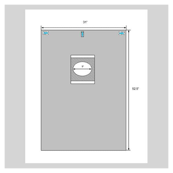 Welmed  Drape Eye Surgical Clearview Fenestrated 31x52" Sterile Ea, 40 EA/CA (1501-1030)