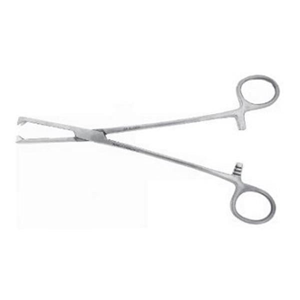 BR Surgical Forcep Vulsellum Jacobs 8" Curved 2x2 Teeth Stainless Steel Ea