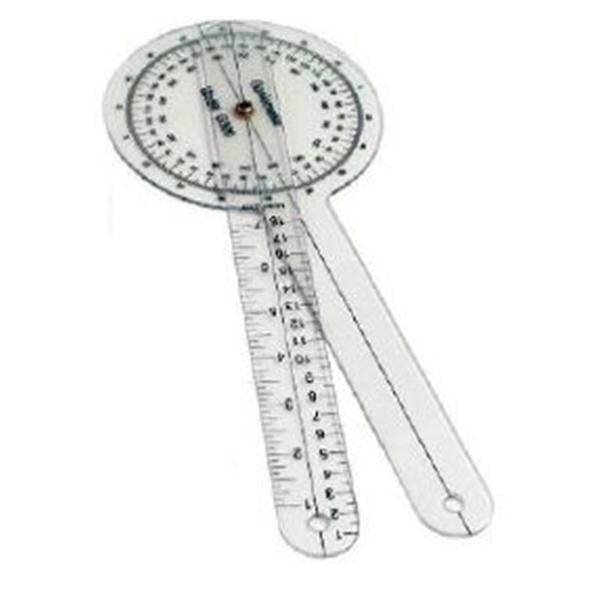 Fitness Systems Goniometer ROM 12" 0-360 Degree Range Ea