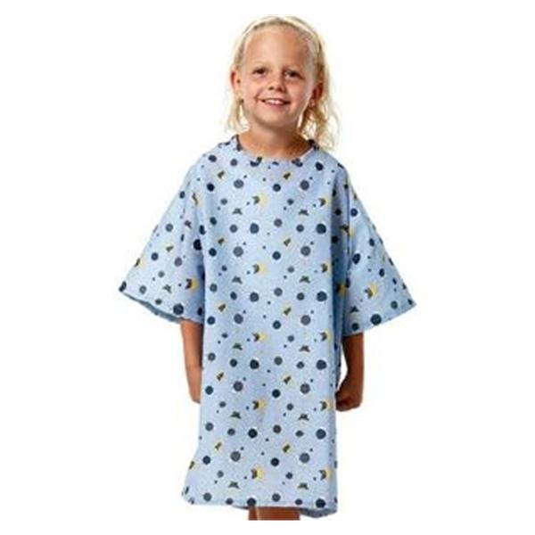 Fashion Seal Gown Pediatric 100% Polyester Medium Unisex Blue Tie Back Adlt Ea