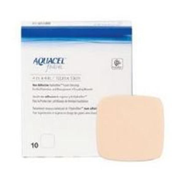 Convatec US Dressing Aquacel Foam 4x4" Silicone Adhesive Non-Adherent 10/Bx