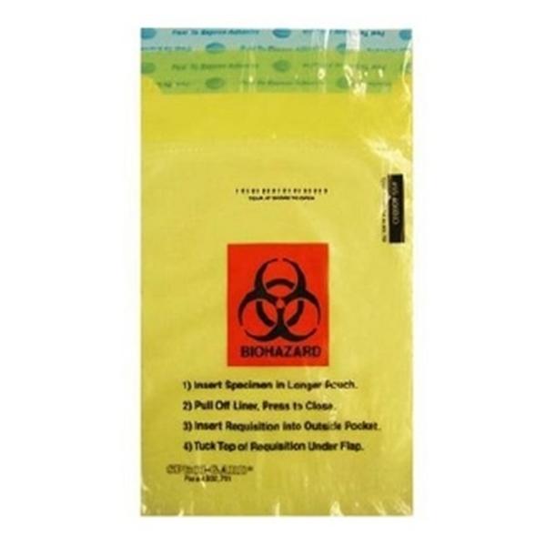 Phlebotic Bag Biohazard Speci-Gard 6x10" Yellow Symbol Ea