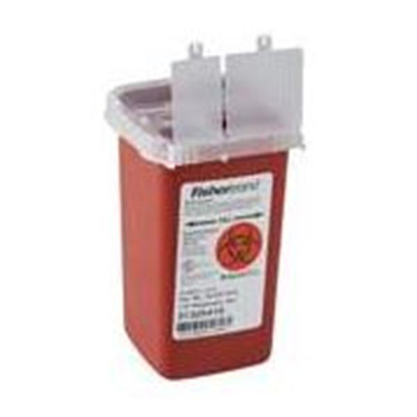 Fisher Scientific  Container Sharps Sharps-A-Gator 1qt Polypropylene Red Ea