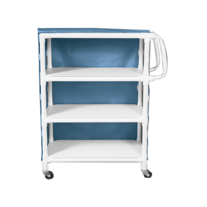 3-Shelf Linen Cart with Mesh or Vinyl Cover