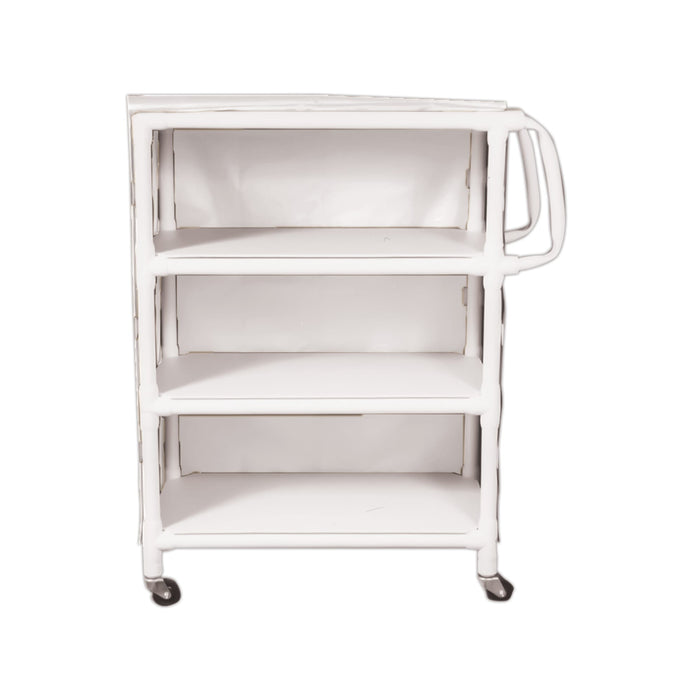 3-Shelf Linen Cart with Mesh or Vinyl Cover