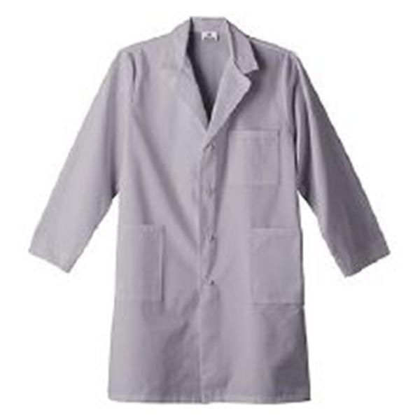 White Swan Uniform Lab Coat 65% Polyester / 35% Cotton META Unisex Silver Sm 40" Ea