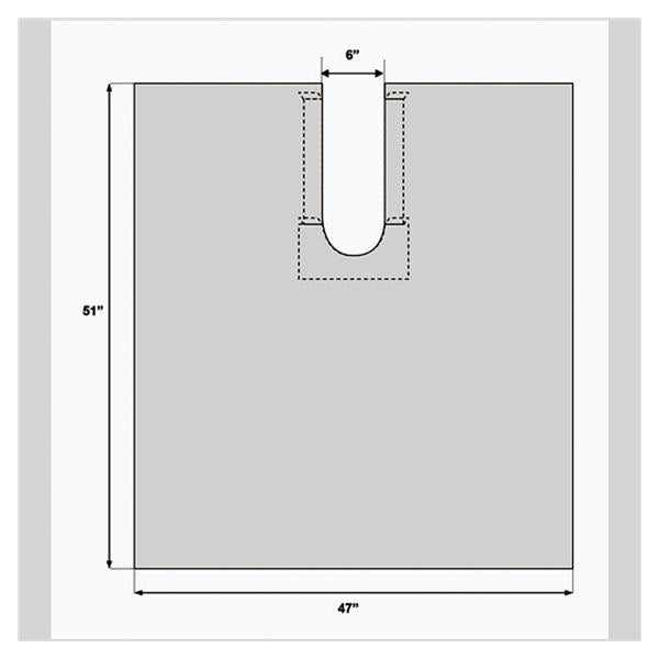 Welmed  Drape Surgical Clearview Fenestrated 47x51" 100/Ca