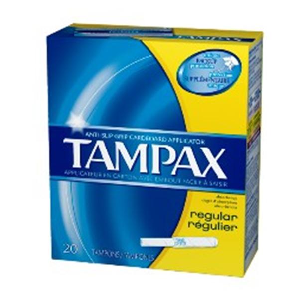 Procter & Gamble Dist Tampon Sanitary Tampax Regular Original Crdbrd Aplctr 20/Bx, 24 BX/CA (1698372)