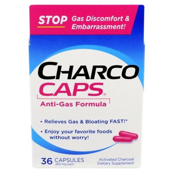 Requa Mfg Charcocaps Antigas Capsules 260mg 36/Bx