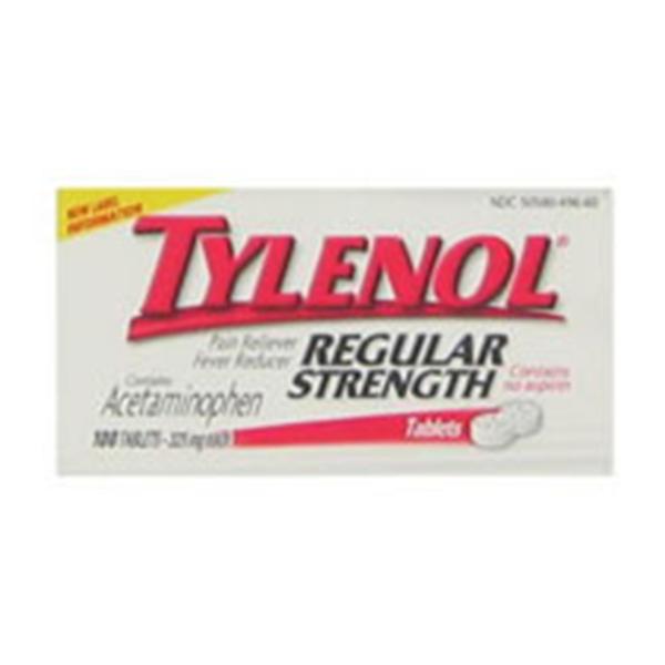 Johnson & Johnson Consumer Tylenol 325mg Tablets 100/Bt, 72 BT/CA (304966000)