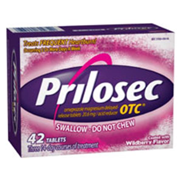 Procter & Gamble Dist Prilosec OTC Antacid Tablets 20mg 42/Bx, 24 BX/CA (3508314)