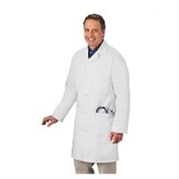 White Swan Uniform Lab Coat 100% Cotton Twill META Mens White Size 42 38 in Ea